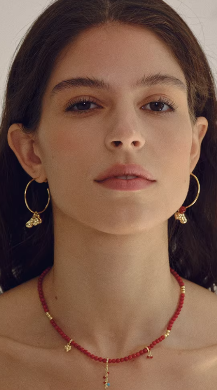 Autumn Harvest Carnelian Hoop Earrings
