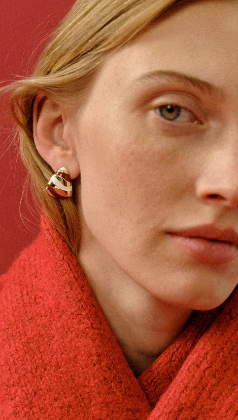 Festival Ribbon Enamel Studs