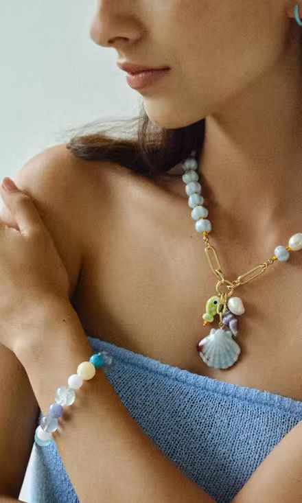 Vanilla Mint Glow Gem Bracelet