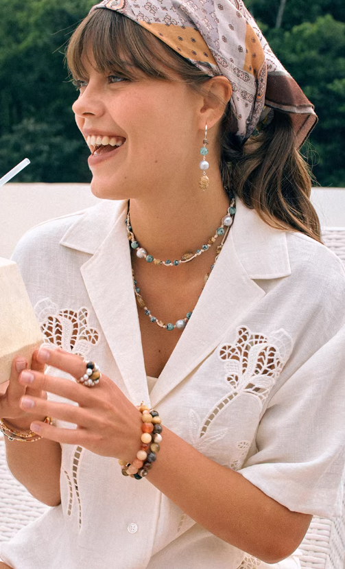 Oasis Shore Pearl Statement Earrings