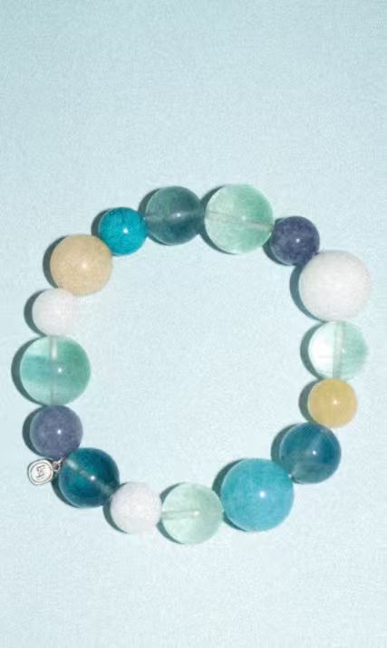 Vanilla Mint Glow Gem Bracelet