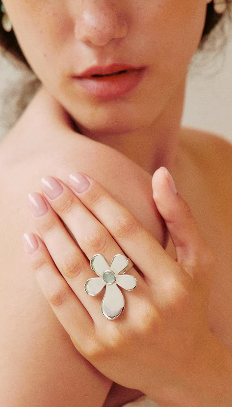 Midnight Bloom Sapphire Ring