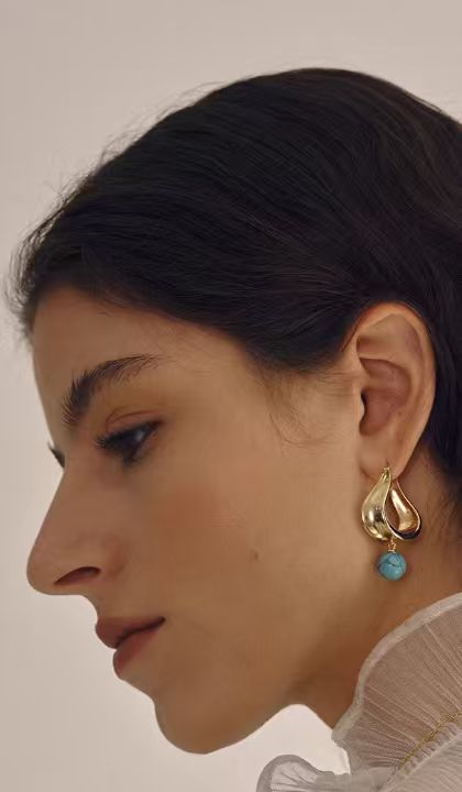 Willow Breeze Turquoise Dangle Earrings