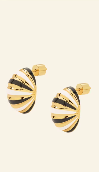 Golden Petal Resin Stud Earrings