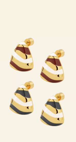 Festival Ribbon Enamel Studs