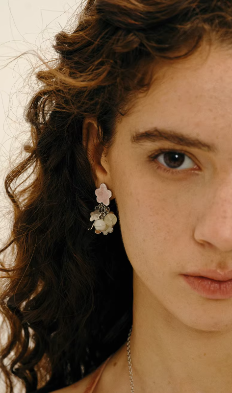 Lucky Blossom Crystal Cluster Earrings