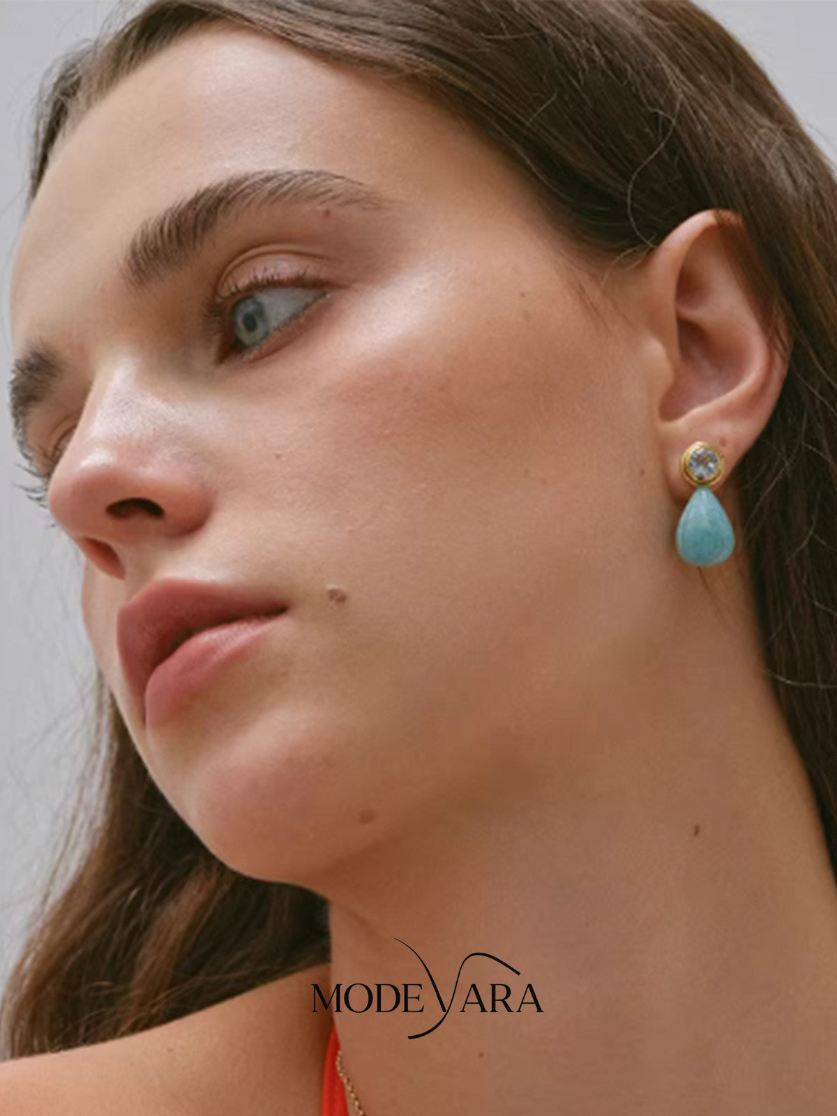 Mint Lagoon Gemstone Drop Earrings
