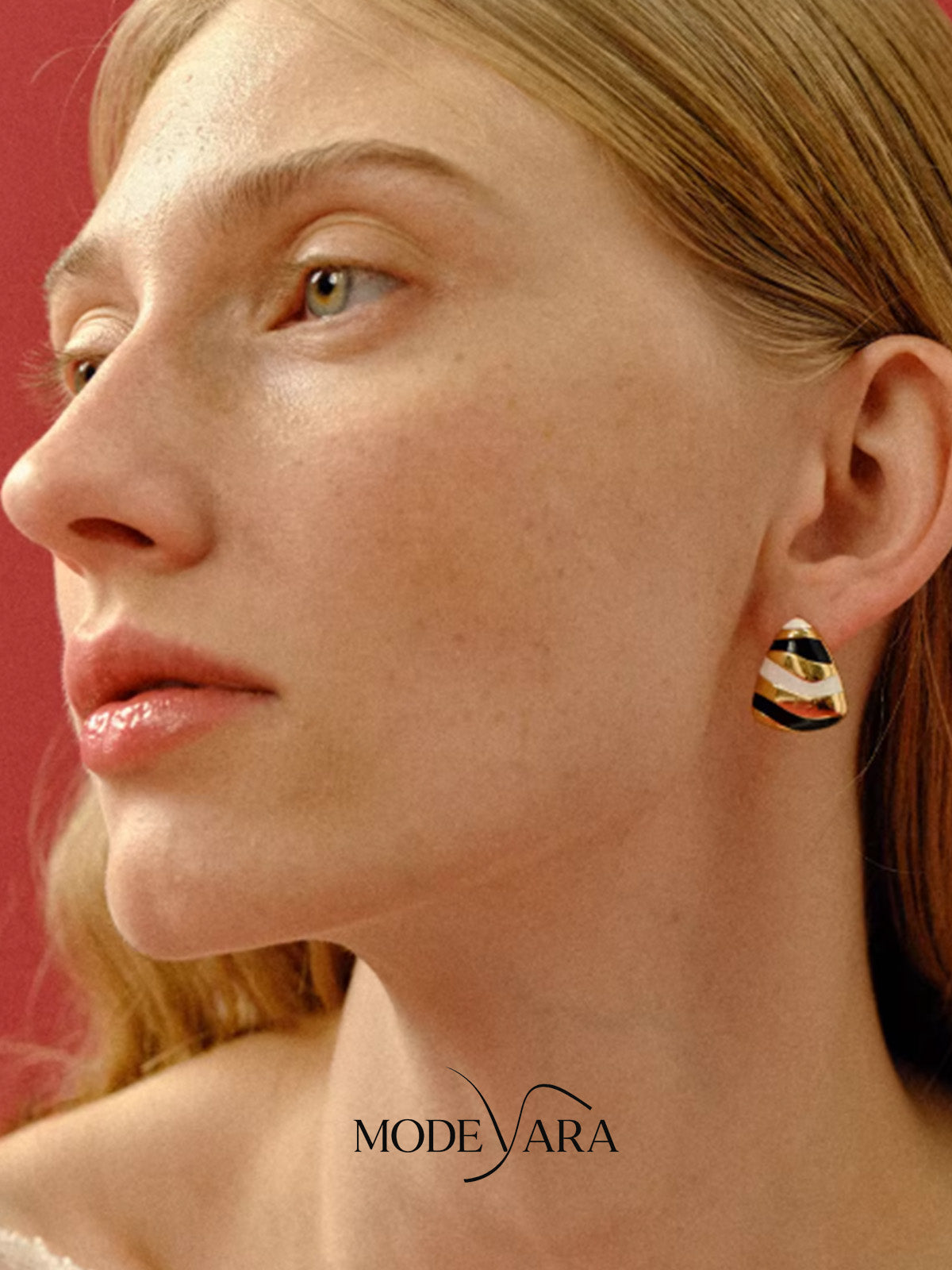 Festival Ribbon Enamel Studs